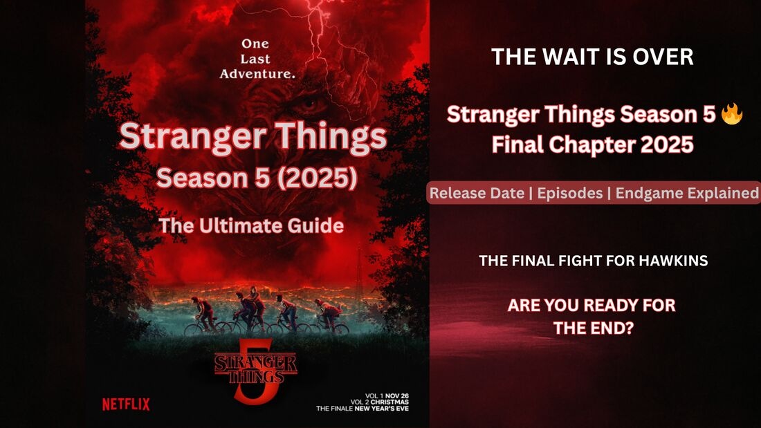 Stranger Things Season 5 release date 2025, episode list, and final chapter Netflix poster style thumbnail